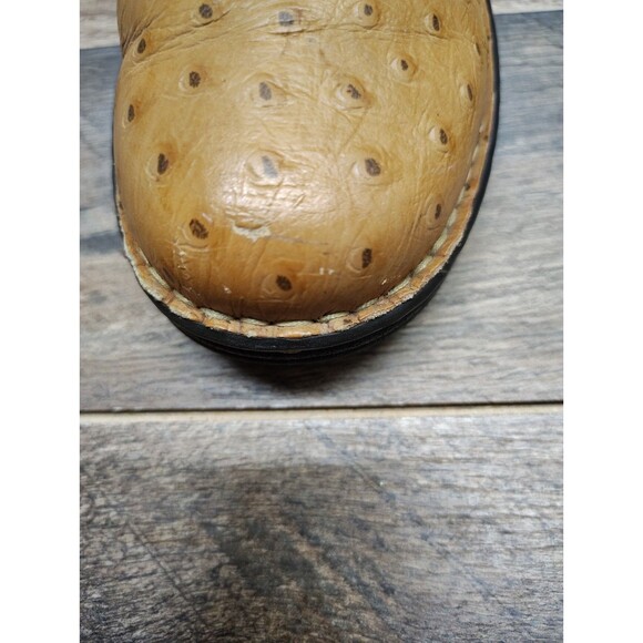 ARIAT Real Ostrich Performance Slip Ons Roper Shoes Cognac Womens US Size 8B - Picture 12 of 13